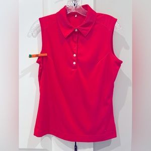 Nike Golf DryFit sleeveless polo shirt, size small